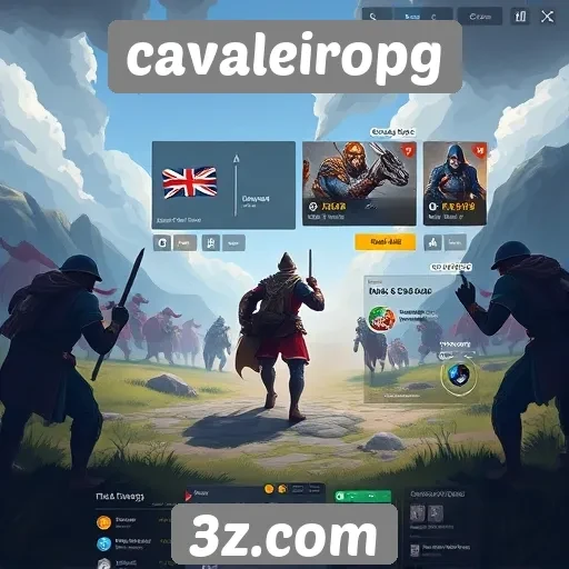 Explorando a interface de usuário do site CavaleiroPG